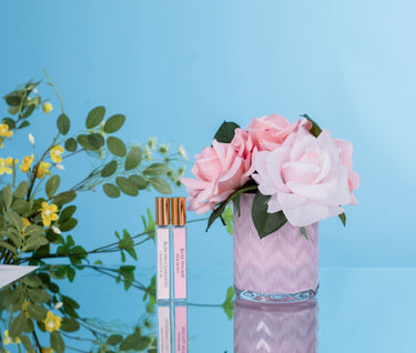 Herringbone Flower - Pink - Pink Roses - HCF03 (Carton of 2)